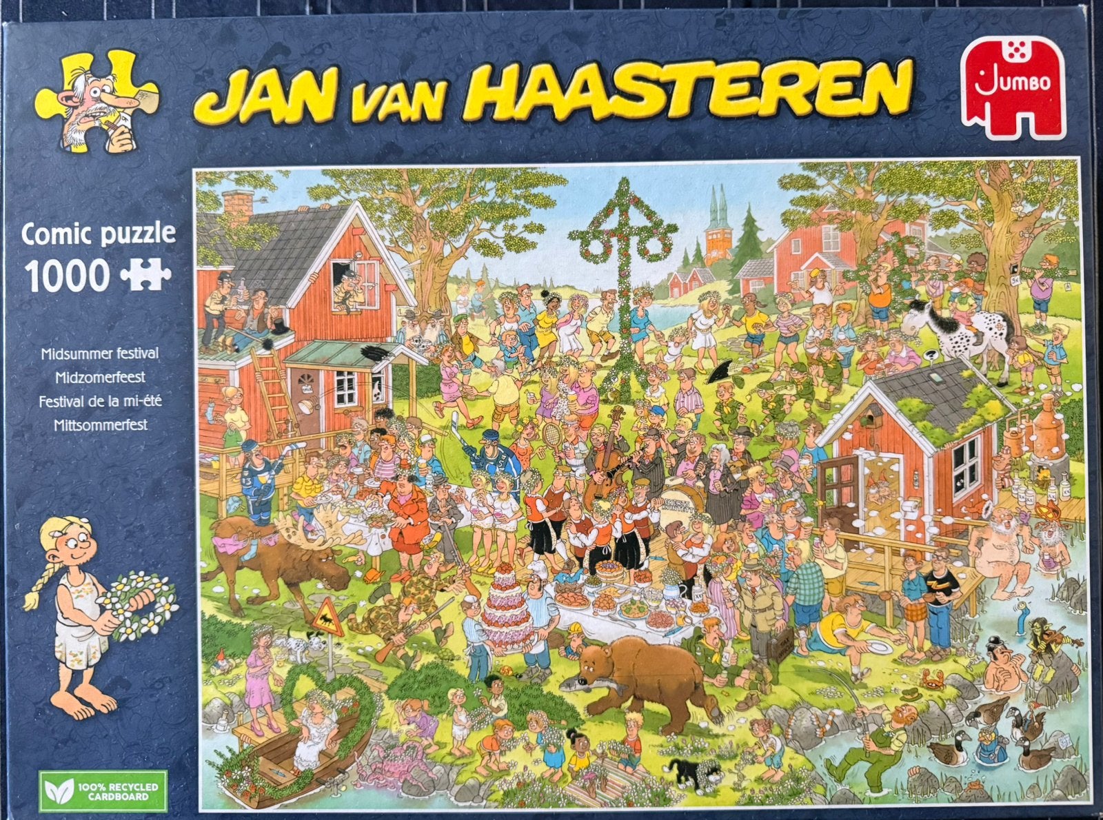 Jan v Haasteren 1000 stukjes Ruilen, Hobby en Vrije tijd, Ophalen, 500 t/m 1500 stukjes, Zo goed als nieuw, Legpuzzel