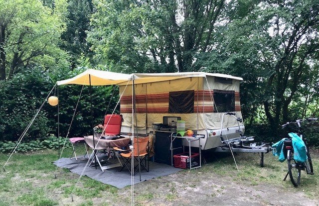 Paradiso Vouwcaravan uit 1986, Overige merken, Vast bed, Disselslot, Kleine zit