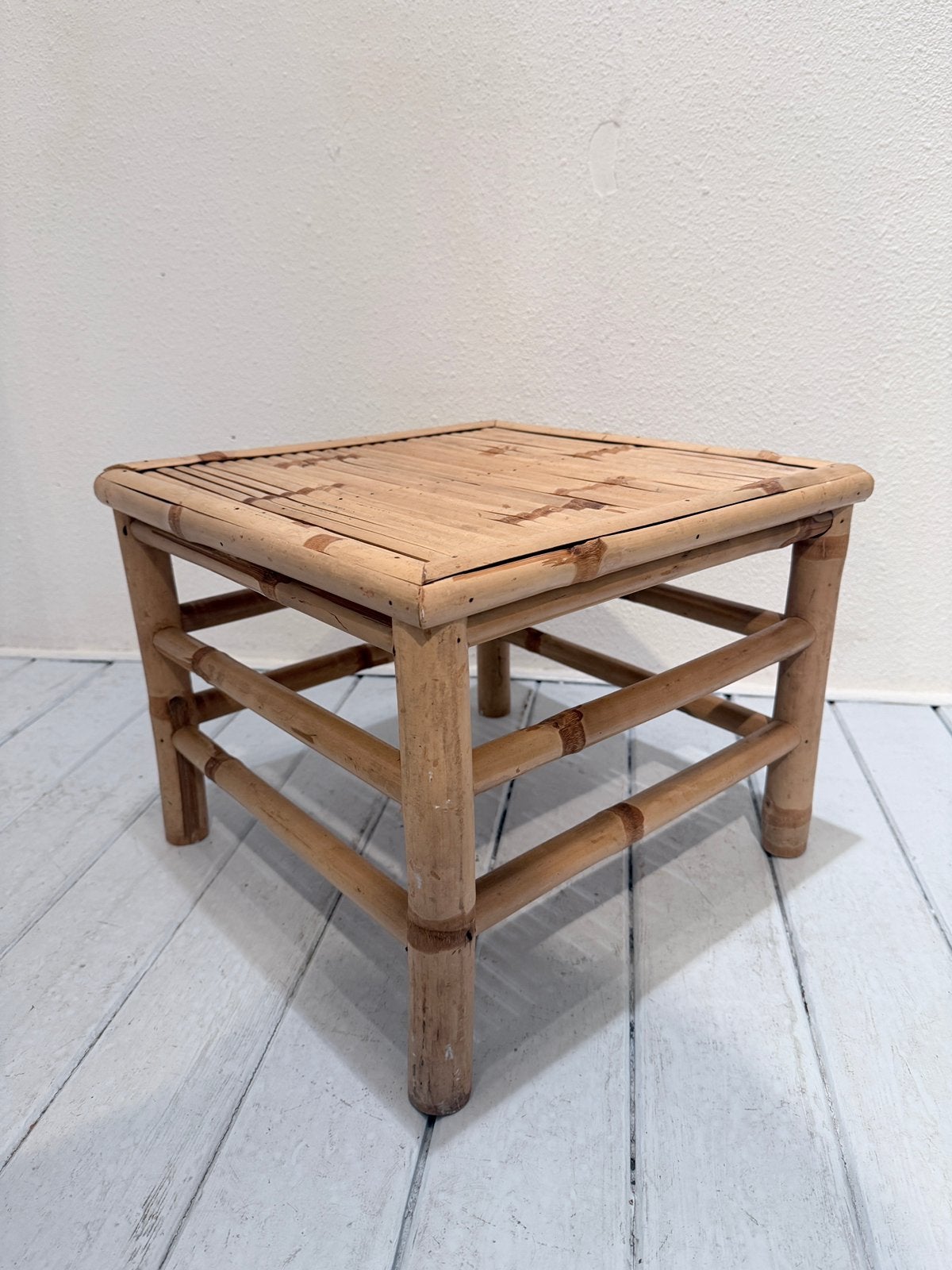 Vintage rotan tafel, Overige materialen, Minder dan 50 cm, Gebruikt, Vintage bohemian