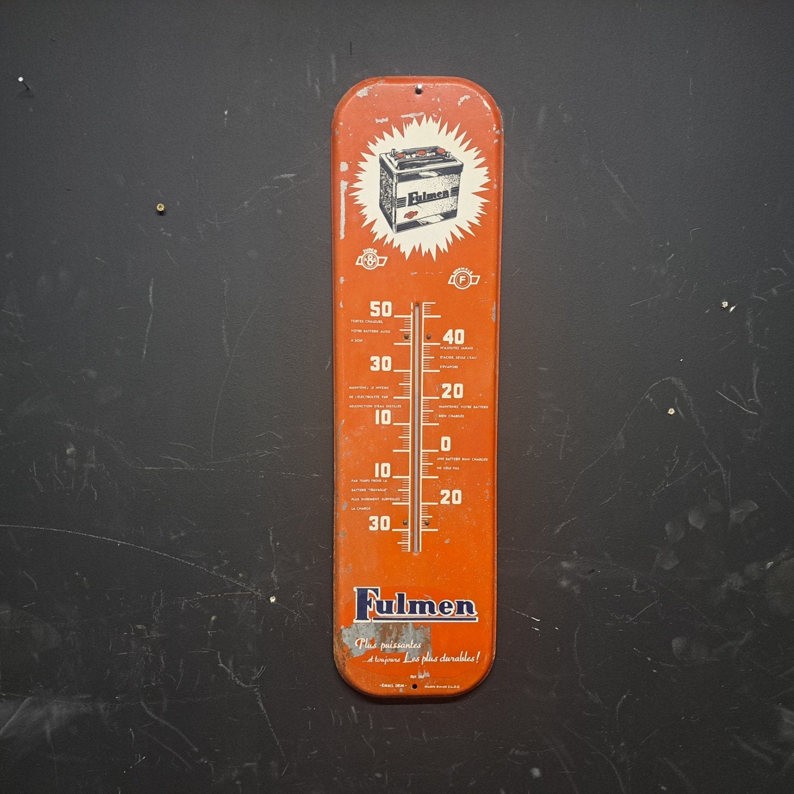 Fulmen Batterijen Blikken reclamebord, Ophalen of Verzenden, Gebruikt, Reclamebord
