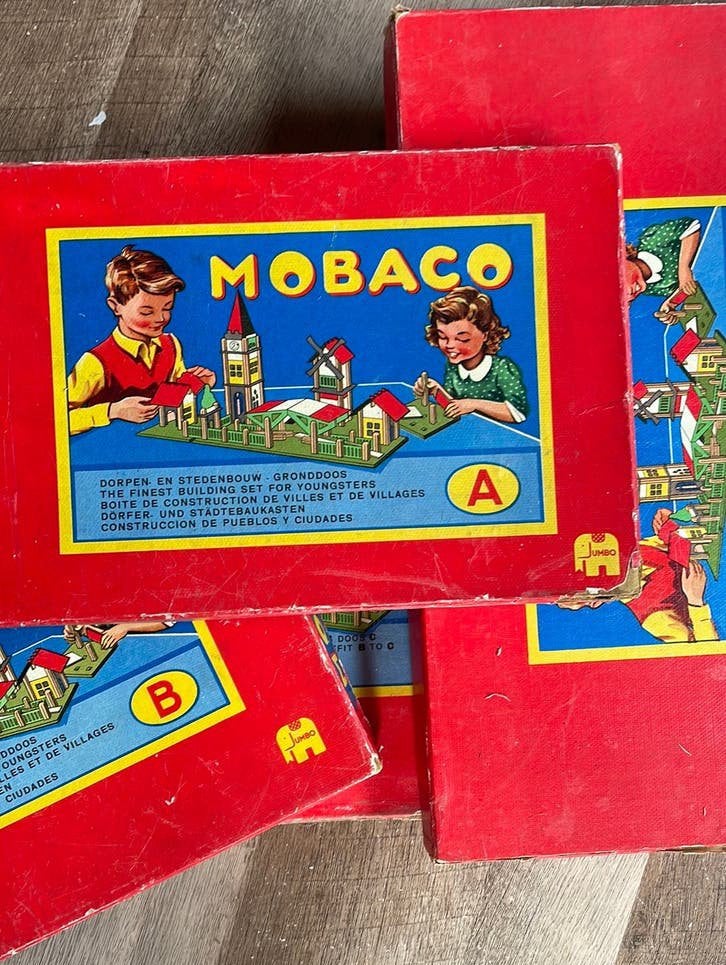 Vintage Mobaco Bouwset- 4 dozen ! - A t/m D- jaren ‘50, Ophalen of Verzenden