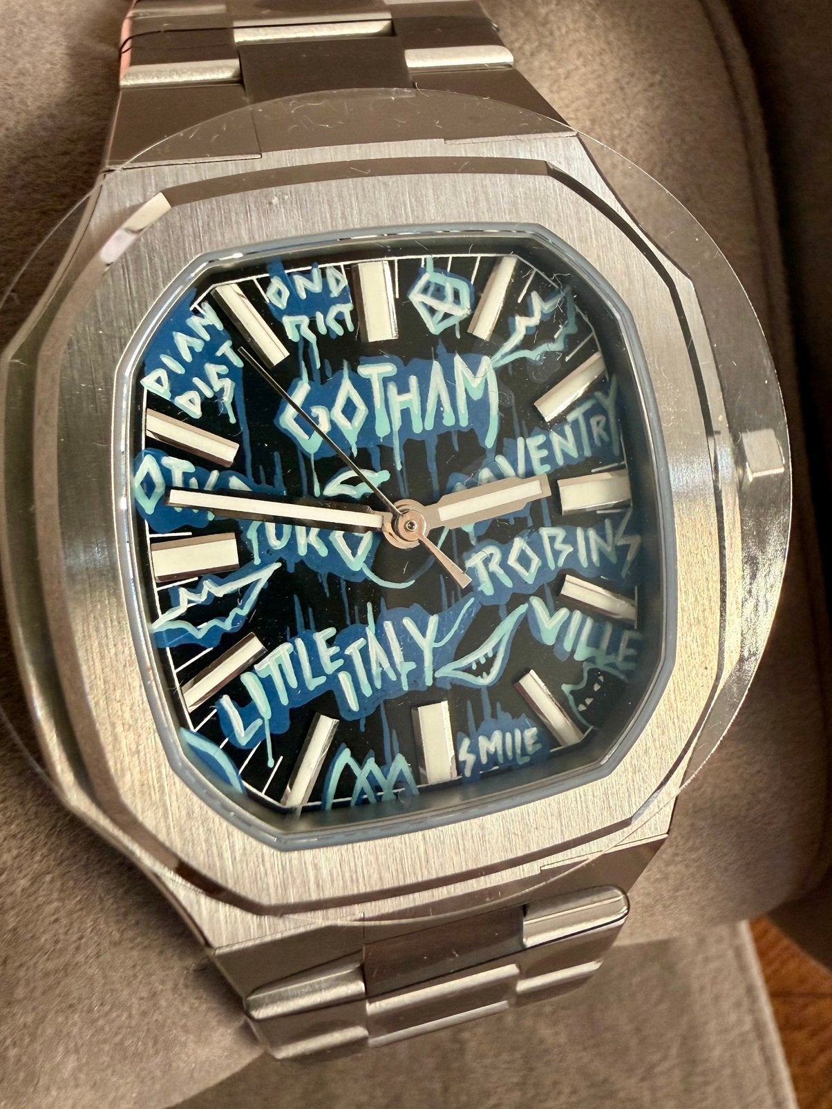 Maen IFL Gotham graffiti Full Set watch horloge, Overige merken, Staal, Staal, Polshorloge
