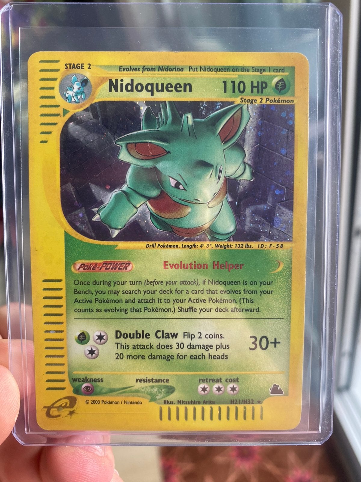 Pokemon kaart Nidoqueen #H21 holo, Ophalen of Verzenden, Zo goed als nieuw