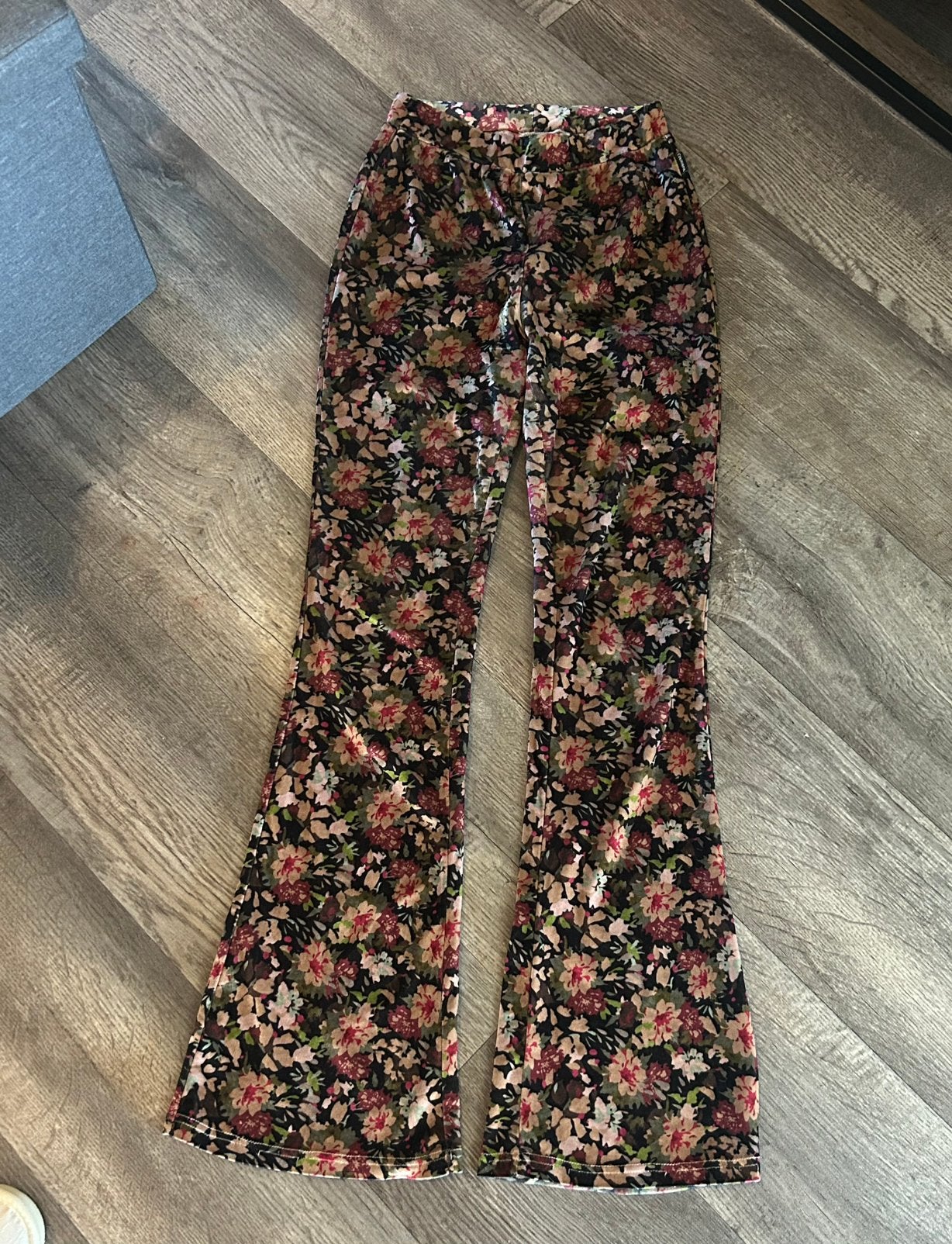 Colourful Rebel flared pants flower velvet, maat S, Meerkleurig, Nieuw, Ophalen of Verzenden, Maat 36 (S)
