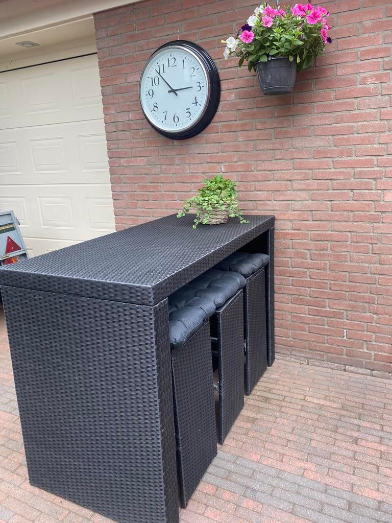 Wicker Bar set, Ophalen, 6 zitplaatsen, Zo goed als nieuw, Wicker