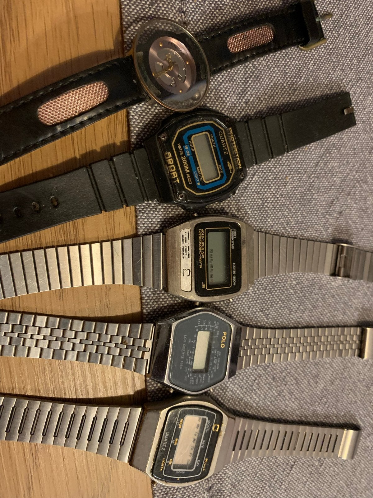 Vintage Digitale Quartz Horloges - Diverse Modellen, Overige merken, Overige materialen, Met bandje, Polshorloge