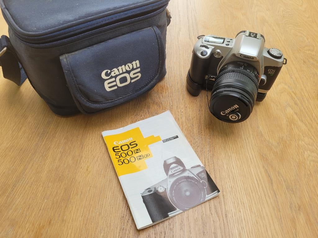 Canon EOS 500N Camera, Audio, Tv en Foto, Fotocamera's Analoog, Ophalen of Verzenden, Zo goed als nieuw, Spiegelreflex, Canon