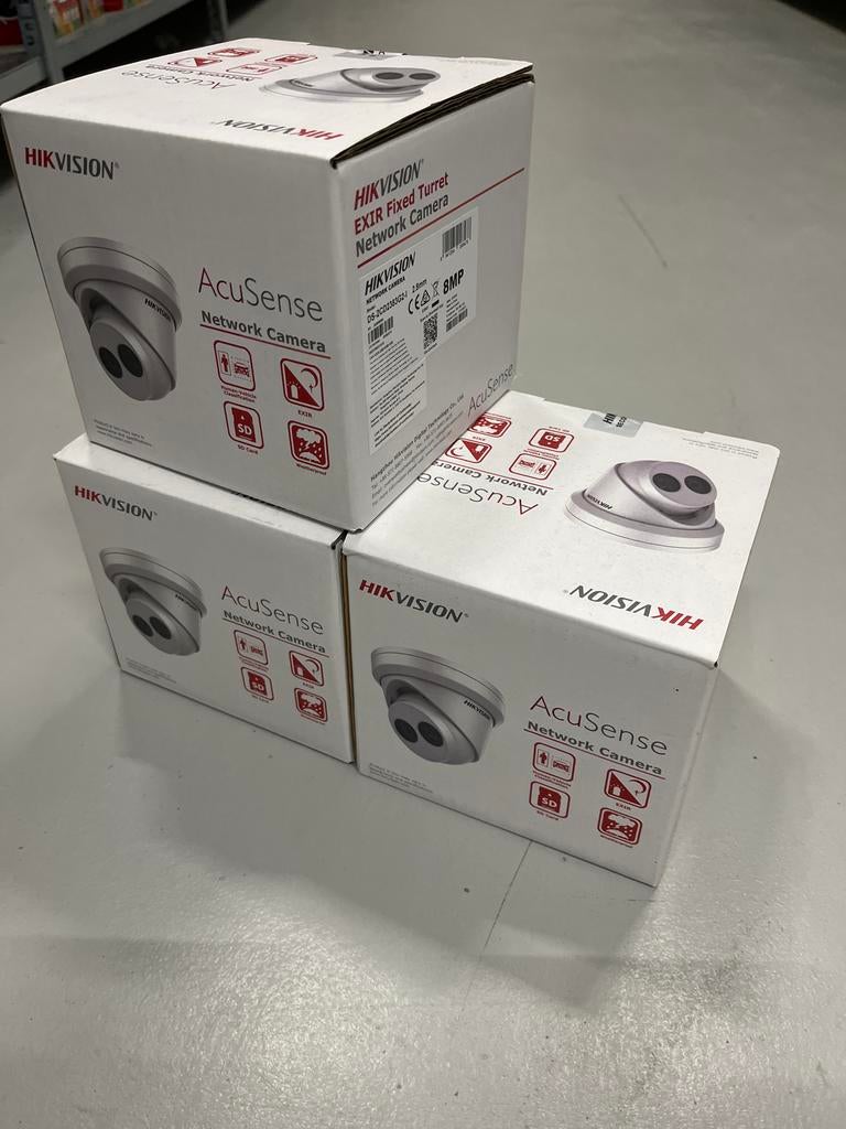 3x Hikvision AcuSense EXIR Fixed Turret Netwerk Camera 8MP, Ophalen of Verzenden, Nieuw