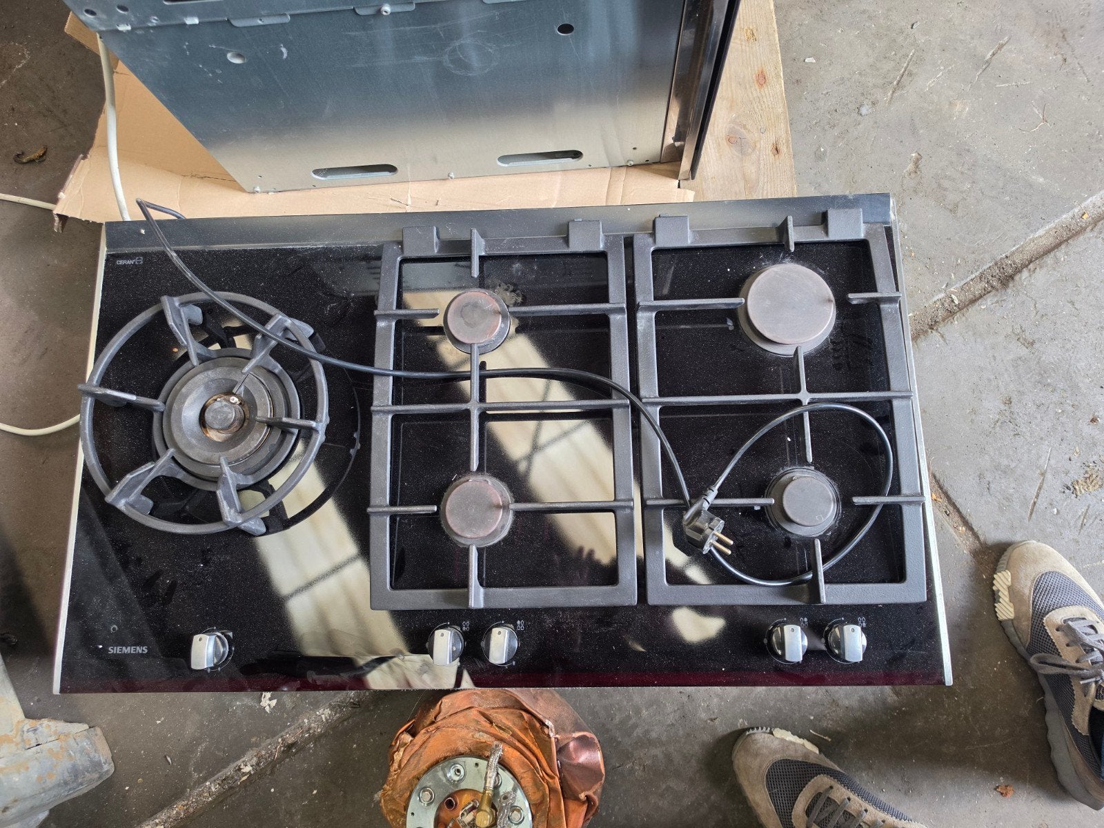 Siemens gaskookplaat met 5 kookzones, Ophalen, Gebruikt, Inbouw, Gas