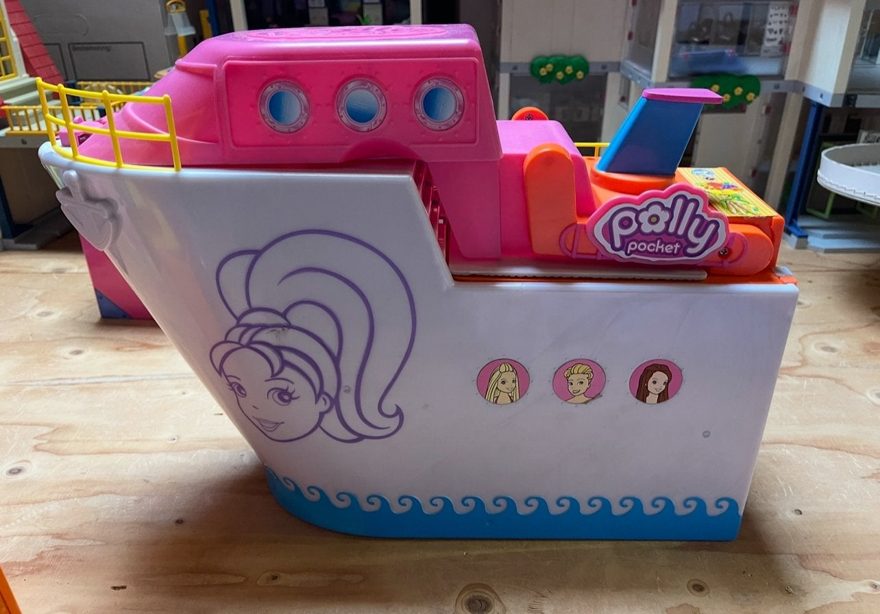 Polly Pocket Speelset Boot, Camper, Auto's en Meer!, Ophalen, Gebruikt, Overige typen