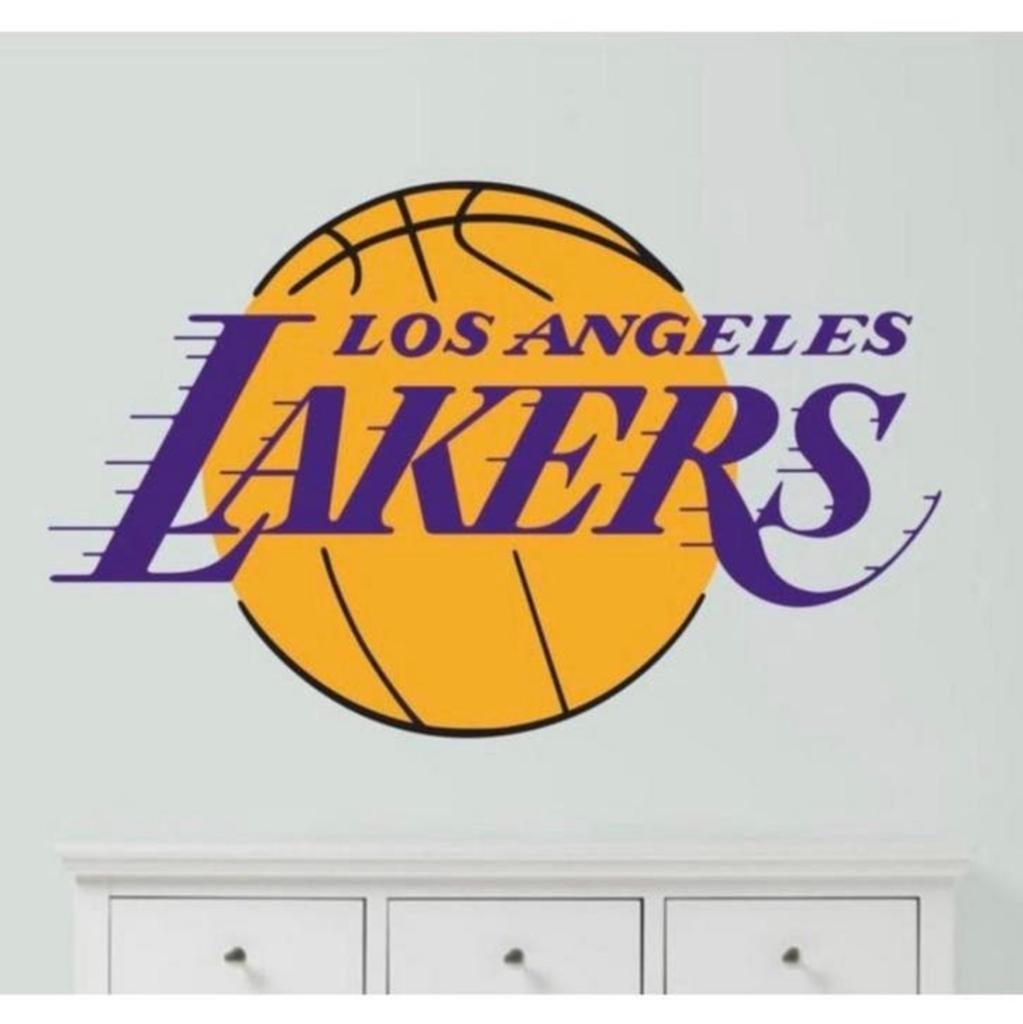 LOS ANGELES LAKERS NBA muur auto bus sticker 45cm Basketbal, Ophalen of Verzenden, Nieuw, Sport