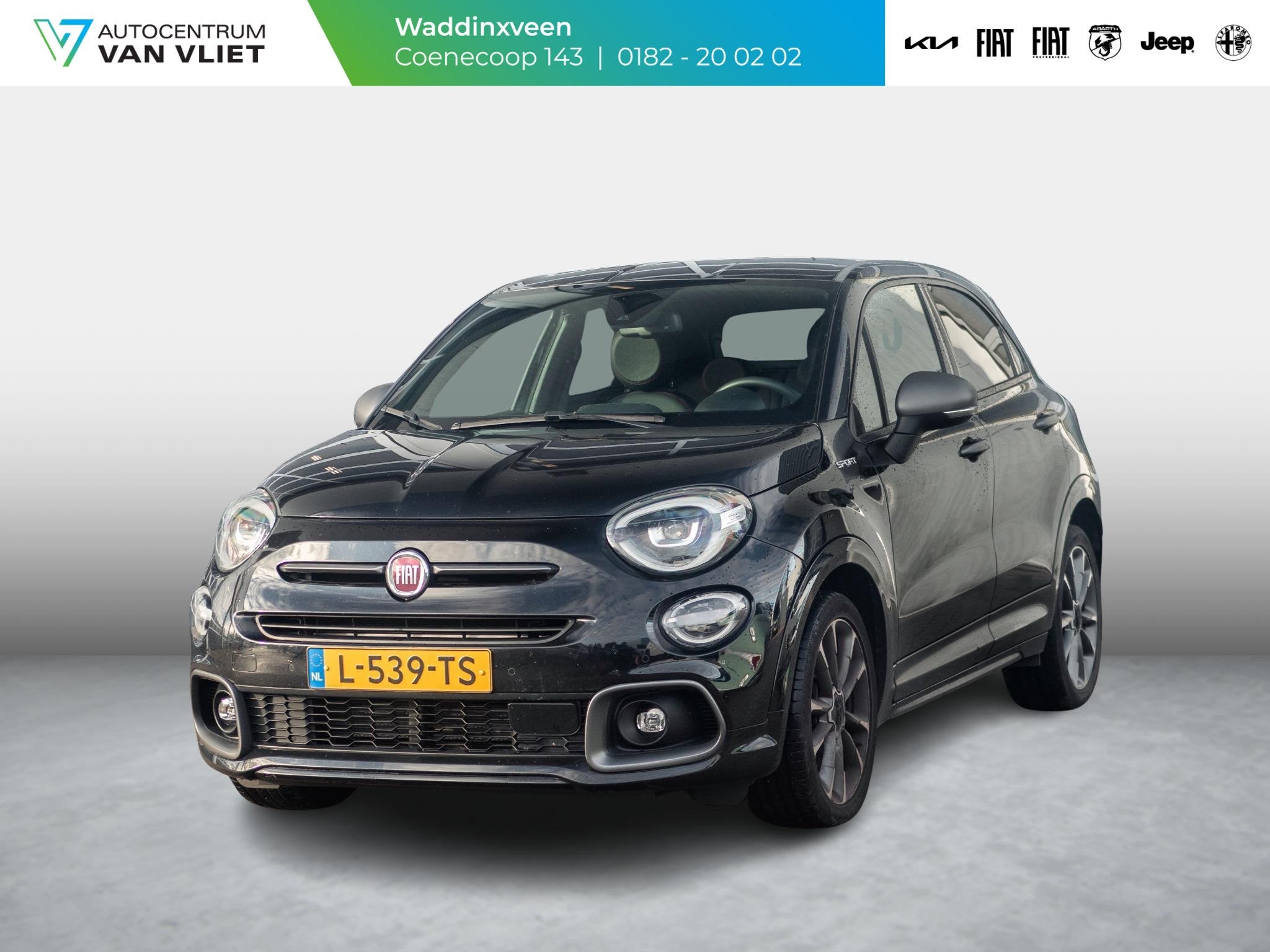 Fiat 500X 1.3 Turbo 150pk Sport l Automaat l Navi l Clima l, 12 maanden, Gebruikt, 4 cilinders, Zwart