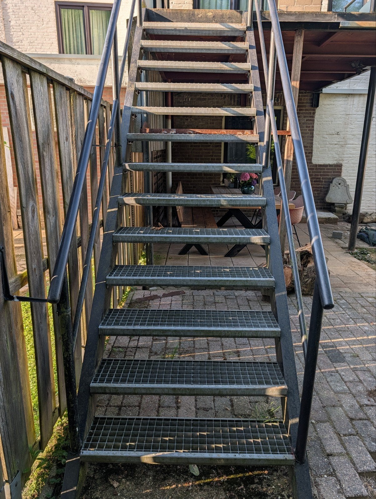 Gegalvaniseerde stalen traptreden, Doe-het-zelf en Verbouw, Ladders en Trappen, Ophalen, Gebruikt