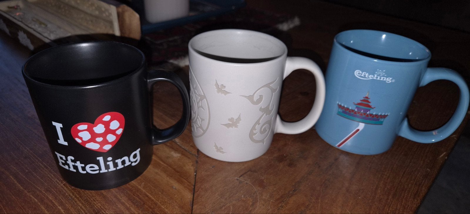 5 Efteling mokken,1koop, Ophalen, Zo goed als nieuw, Gebruiksvoorwerp