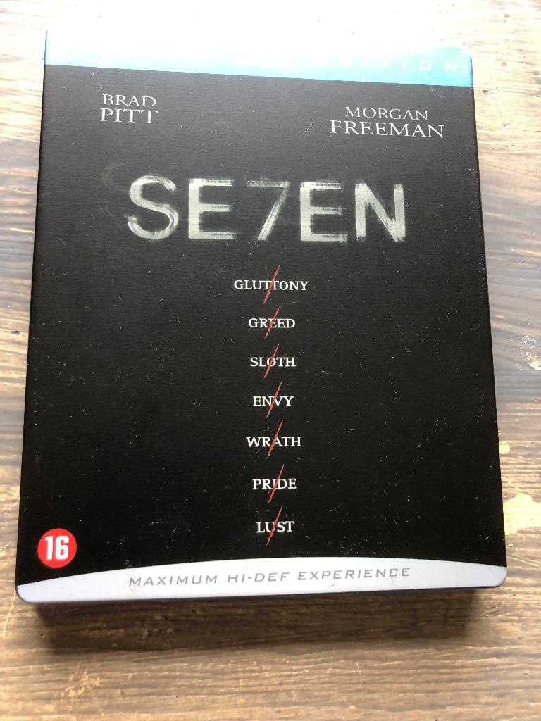 Se7en Blu Ray steelcase, Ophalen of Verzenden, Gebruikt, Horror