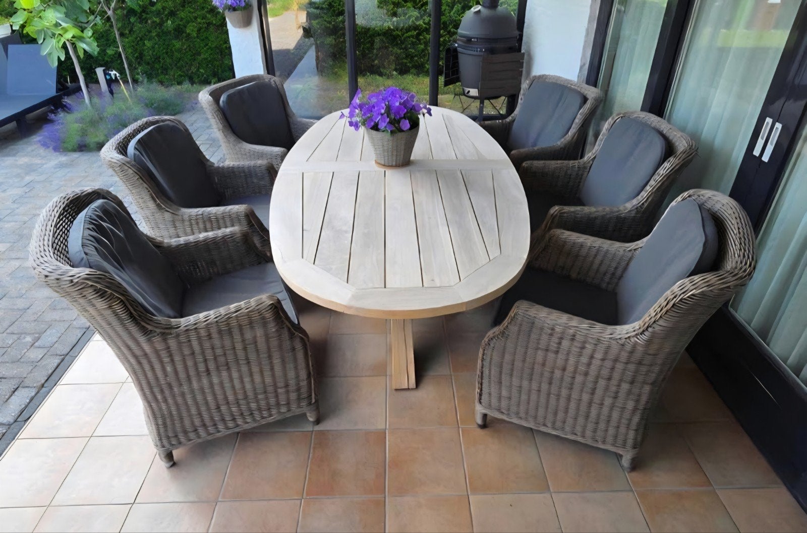 4SO Brighton pure tuinstoelen 6 stuks 4 seasons outdoor, Tuin en Terras, Tuinstoelen, Ophalen, Zo goed als nieuw, Wicker