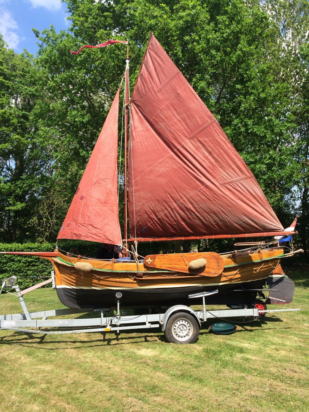 Volledig gerenoveerde Kerstholt zeilsloep met Volvo Penta, Watersport en Boten, Overige merken, Binnenboordmotor, Diesel, Ophalen of Verzenden