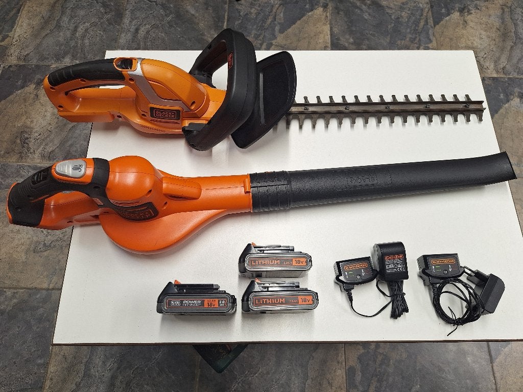Black en decker set heggeschaar en bladblazer, Ophalen of Verzenden, Gebruikt, Elektrisch, Black & Decker