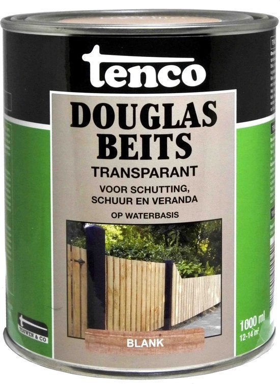 Tenco douglas beits waterbasis transparant blank - 1 liter, Doe-het-zelf en Verbouw, ., Nieuw, Beits, Ophalen of Verzenden