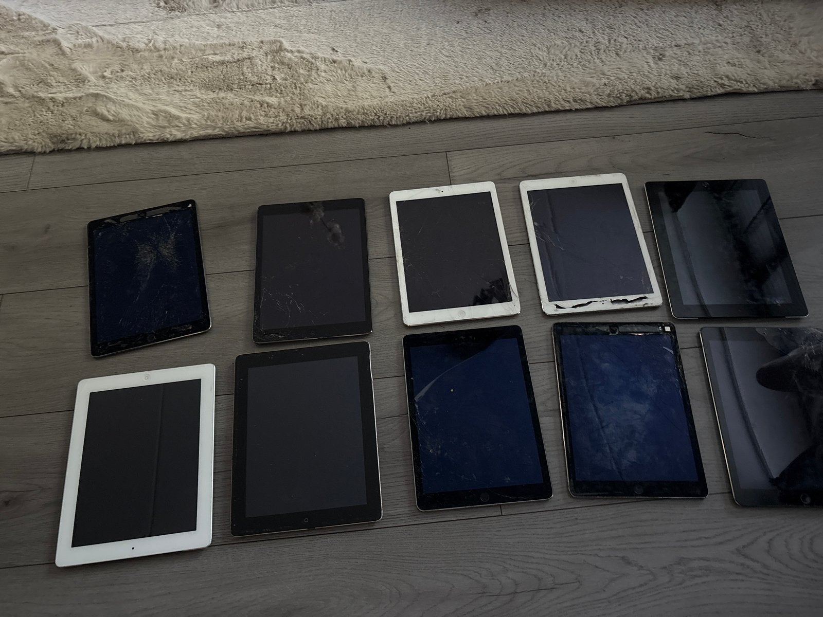 Partij defecte iPads voor onderdelen of reparatie, Computers en Software, Apple iPads, Apple iPad, Zwart, Niet werkend, 16 GB