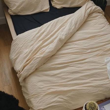 Crisp Sheets Purity Sands duvet cover and pillow cases, Huis en Inrichting, Slaapkamer | Beddengoed, Ophalen of Verzenden, Zo goed als nieuw