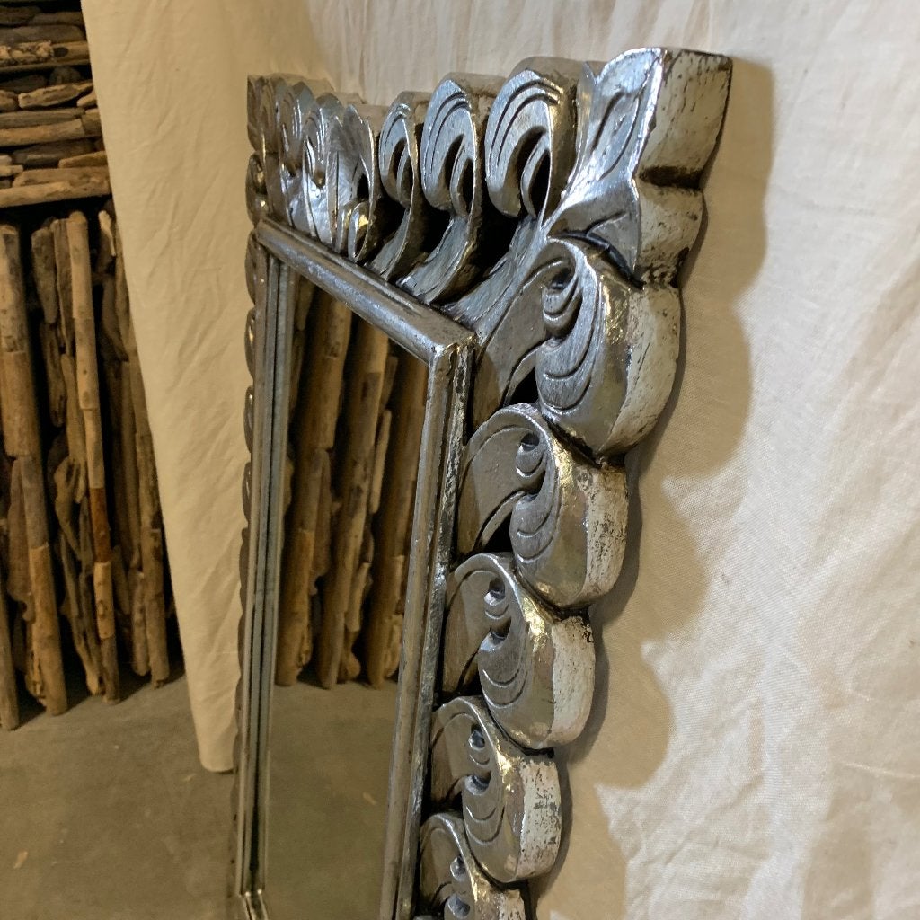 barok spiegel zilver met lijst 100 x 70 cm - Gratis bezorgd, TTM Wonen, Meubels – (Perzische) Tapijten en Woonaccessoires, Nieuw