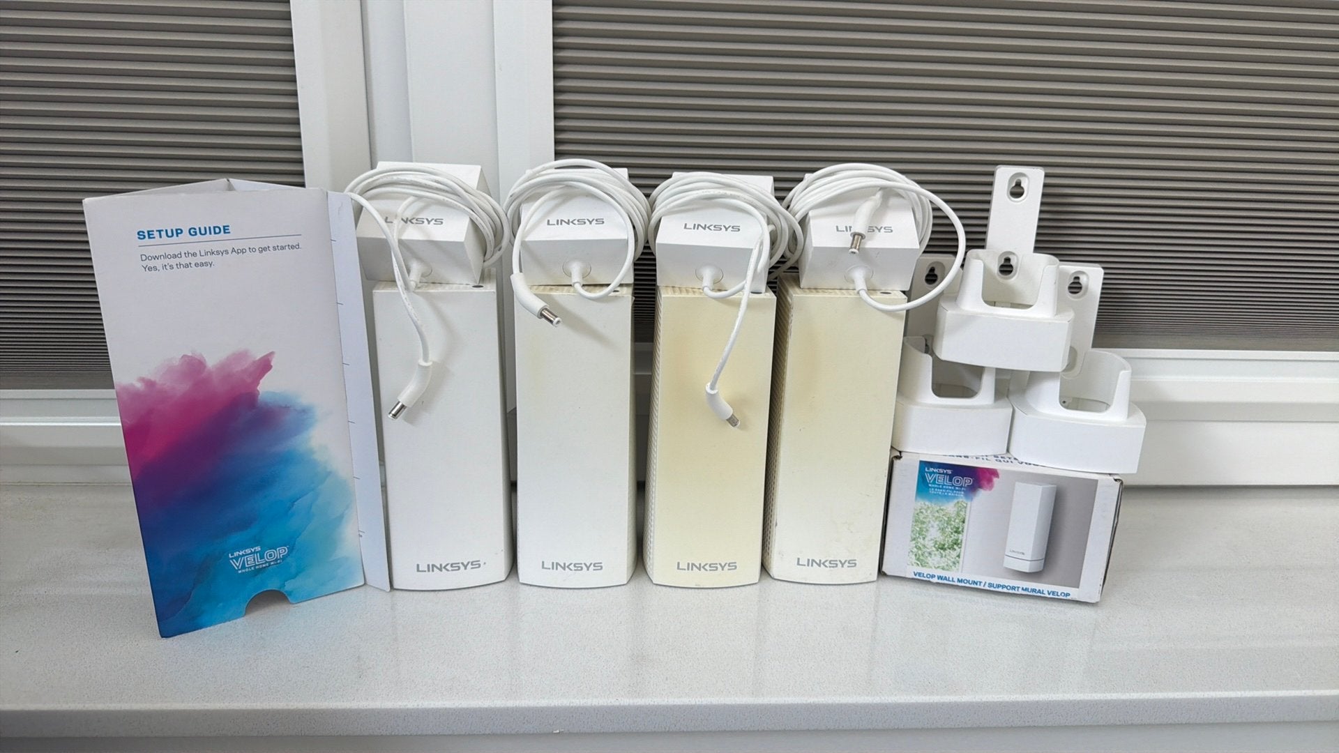 Linksys velop mesh wifi 4 nodes 3 ophangbeugels, Computers en Software, WiFi-versterkers, Gebruikt, Ophalen