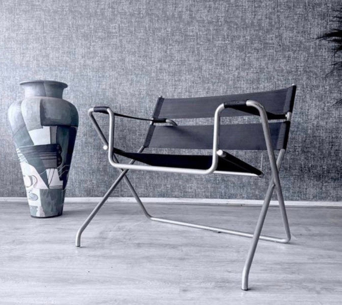 Vintage Tecta D4 Chair by Marcel Breuer, Original Eisengarn, Ophalen, Gebruikt, -, -
