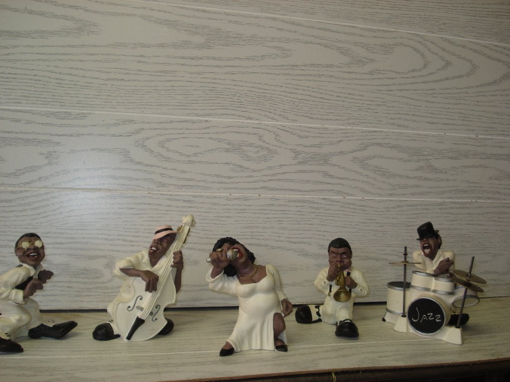 Beeldjes Antartidee  Jazz band  5 Beeldjes  14 cm hoog, Ophalen of Verzenden, Zo goed als nieuw, Mens