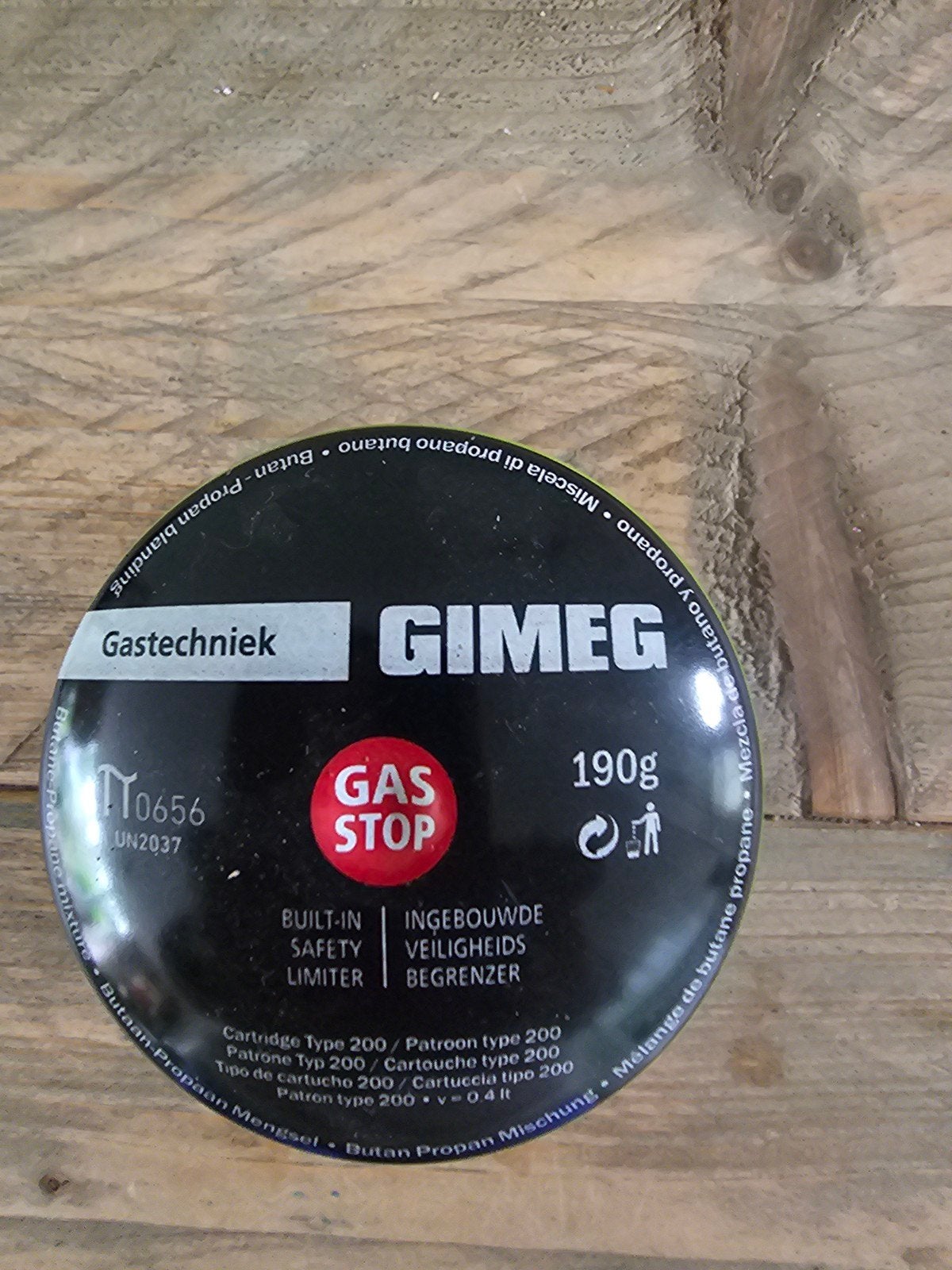 Gimeg gaspatroon 190 gram, type 200, Ophalen of Verzenden, Nieuw
