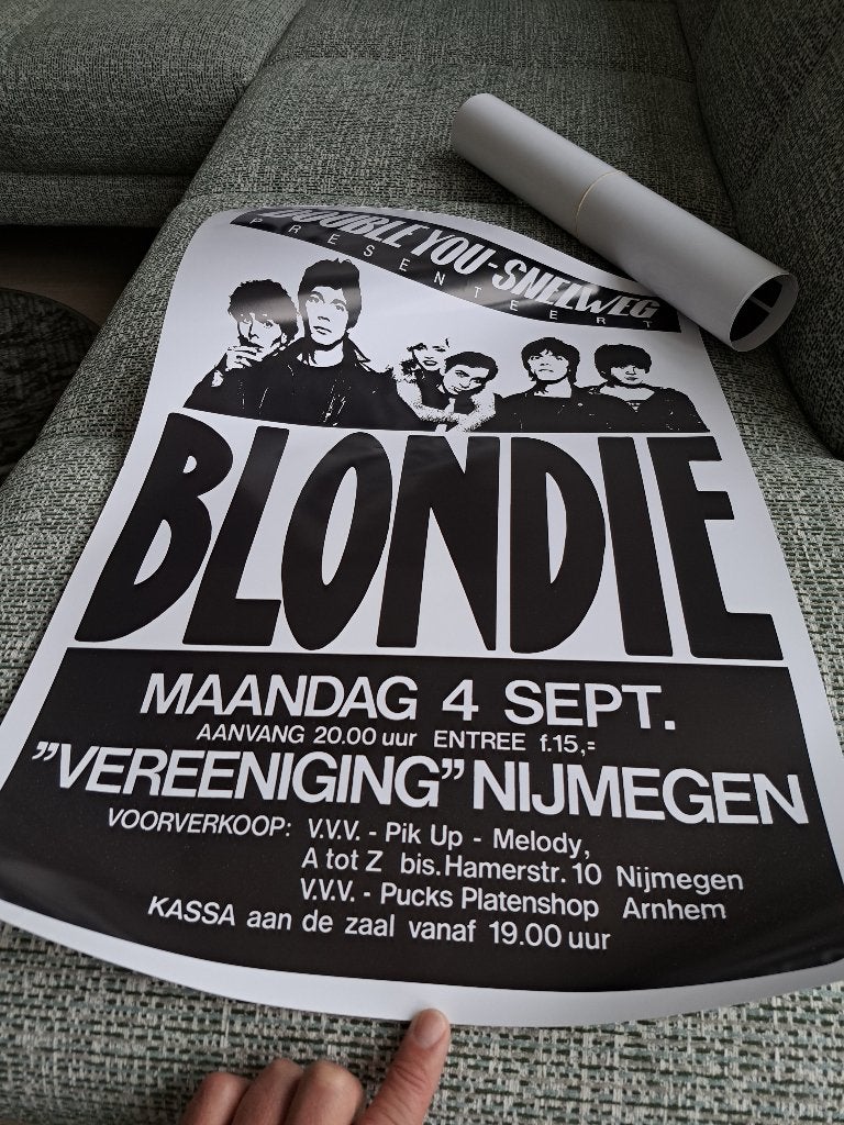 2 Blondie posters reproducties van het origineel, Verzamelen, Ophalen, Rechthoekig Staand, Nieuw, A1 t/m A3