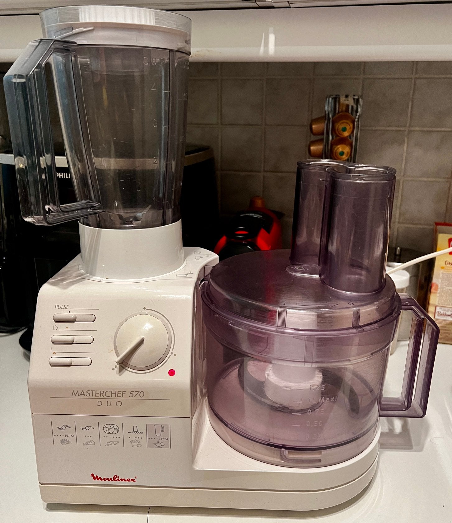 Moulinex MASTERCHEF 570 zo goed als nieuw, Witgoed en Apparatuur, Keukenmixers, Ophalen of Verzenden, Zo goed als nieuw, Vaatwasserbestendig