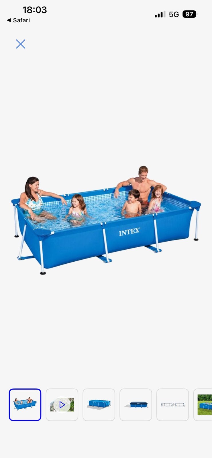 Gebruikt Intex Opzetzwembad 2x3m met accessoires, Tuin en Terras, Zwembaden, Ophalen, Gebruikt, 200 tot 300 cm, Opzetzwembad