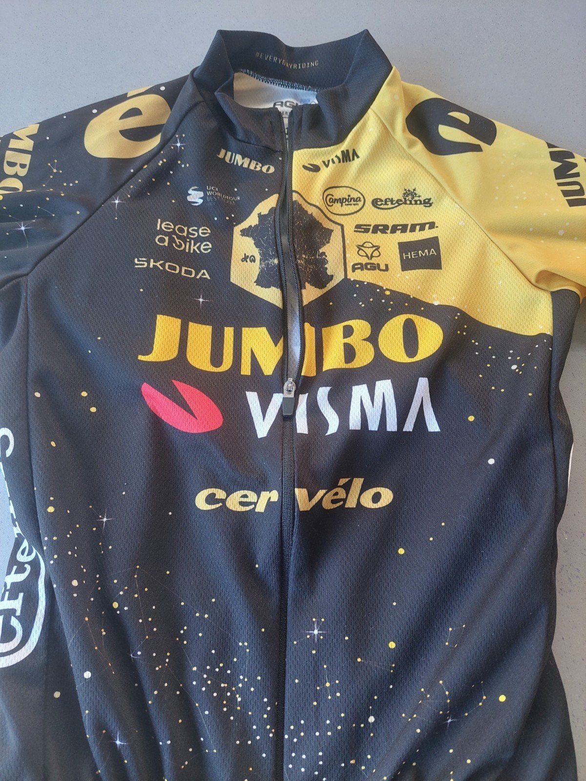 Tour de France Jumbo Visma Wielershirt Kids Maat 140, Kinderen, Overige maten, Ophalen of Verzenden, Zo goed als nieuw