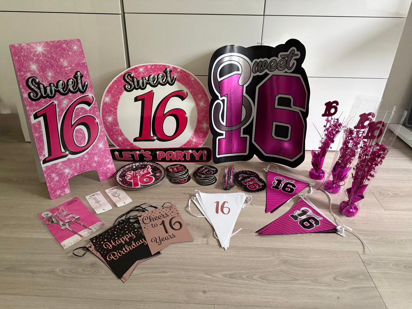 Versiering 16 jaar, sweet 16, Ophalen, Versiering, Verjaardag
