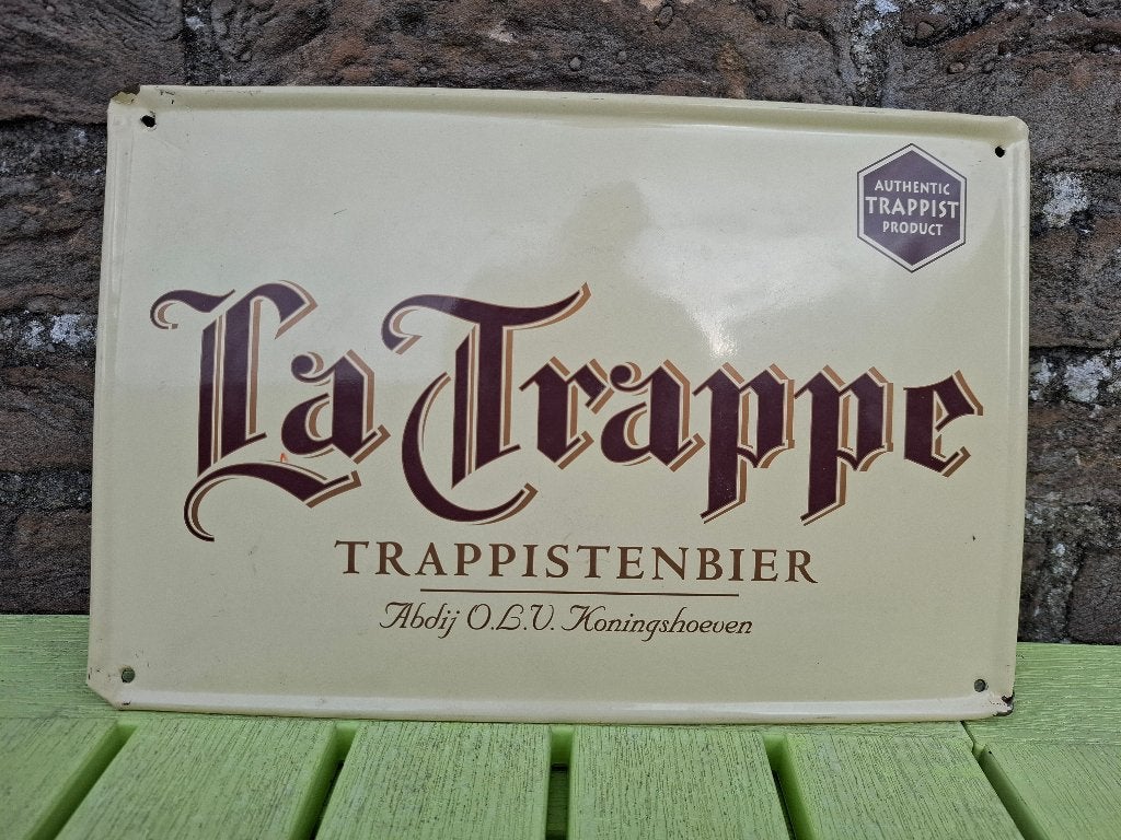 Reclamebord La Trappe bier, Ophalen of Verzenden, Zo goed als nieuw, Reclamebord, Plaat of Schild, La Trappe