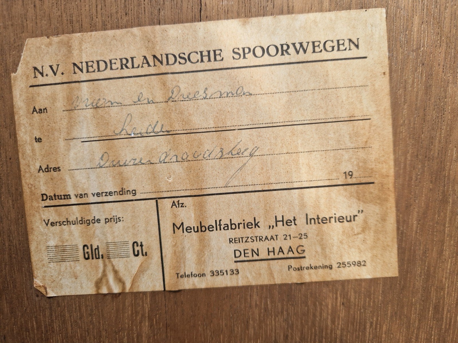 Eikenhouten bijzondere NS-kastje ca. 1940–1950, Antiek en Kunst, Ophalen of Verzenden