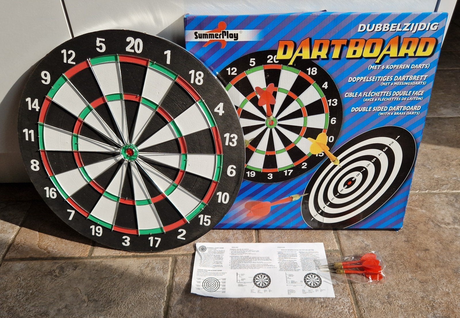 Dartbord dubbelzijdig, Ophalen, Zo goed als nieuw