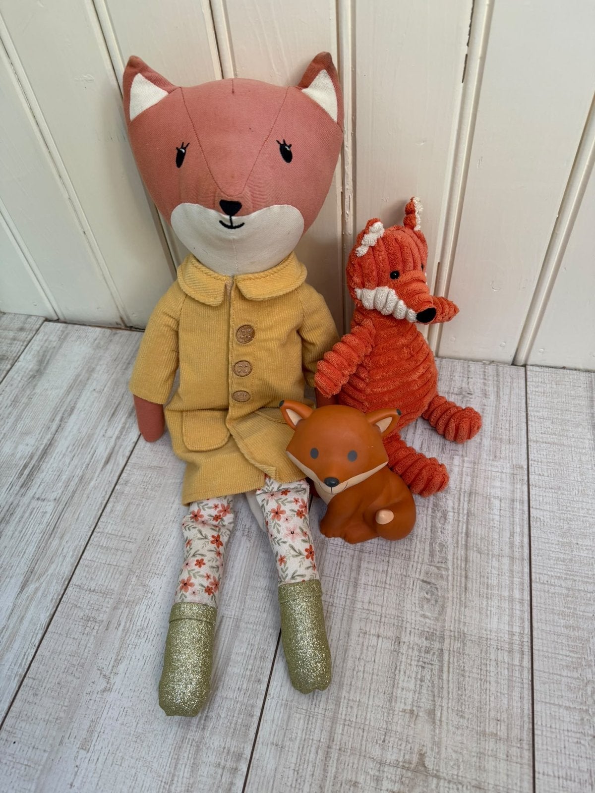 Schattige vossen spaarpot en knuffels, Verzamelen, Ophalen of Verzenden, Zo goed als nieuw, Overige materialen, Dier