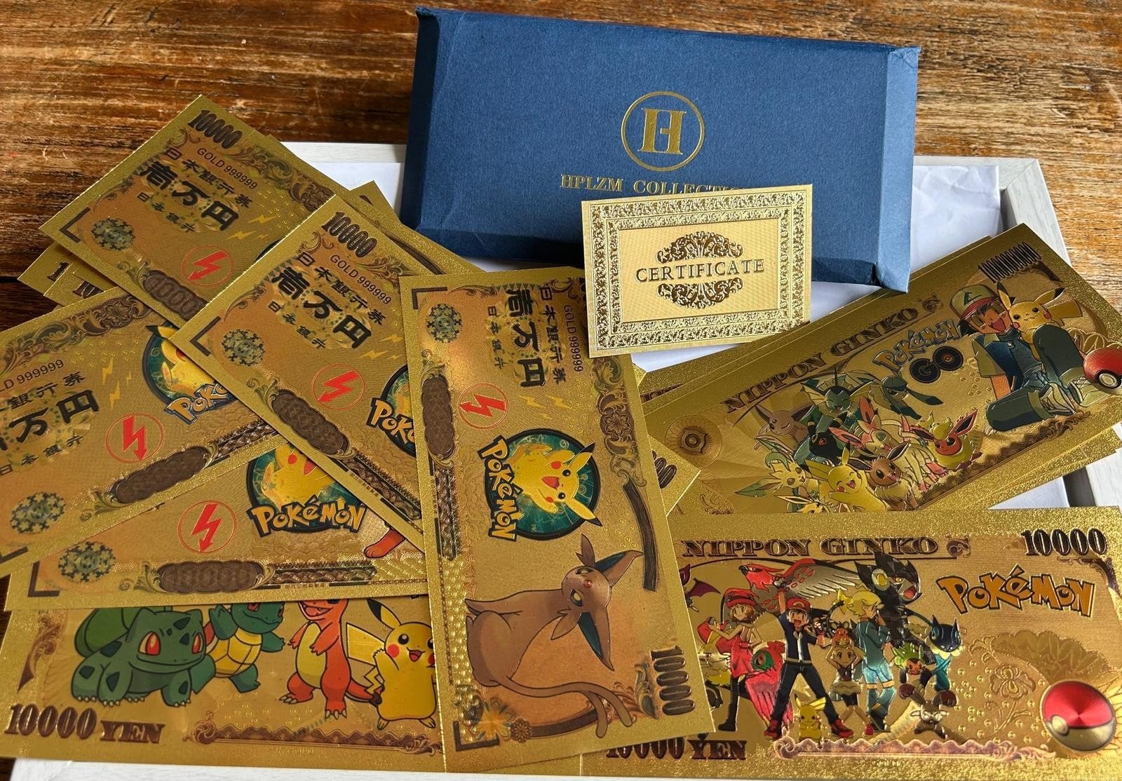 Set 23 Pokémon goudfolie biljetten + map + certificaat, Ophalen of Verzenden, Zo goed als nieuw