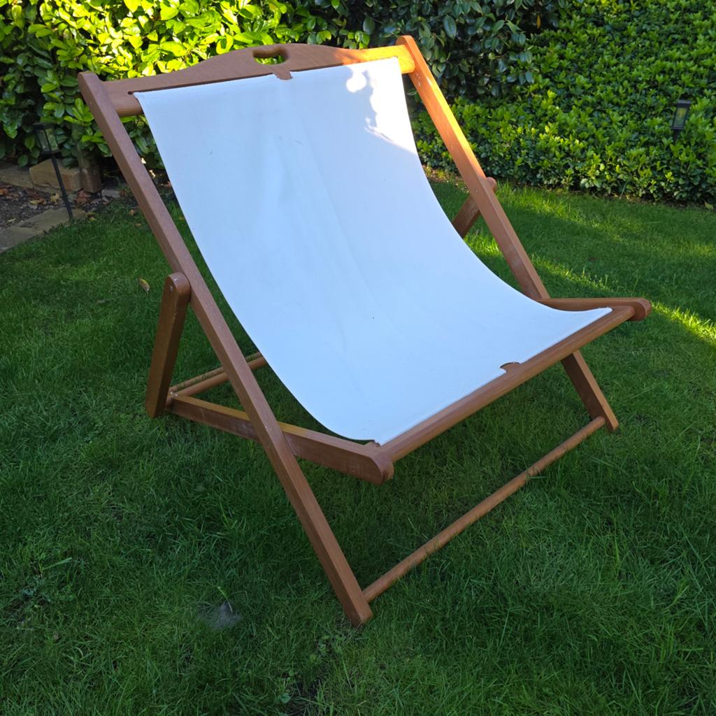 Vintage strandstoel extra groot - 1m breed, 1m hoog, Tuin en Terras, Ophalen