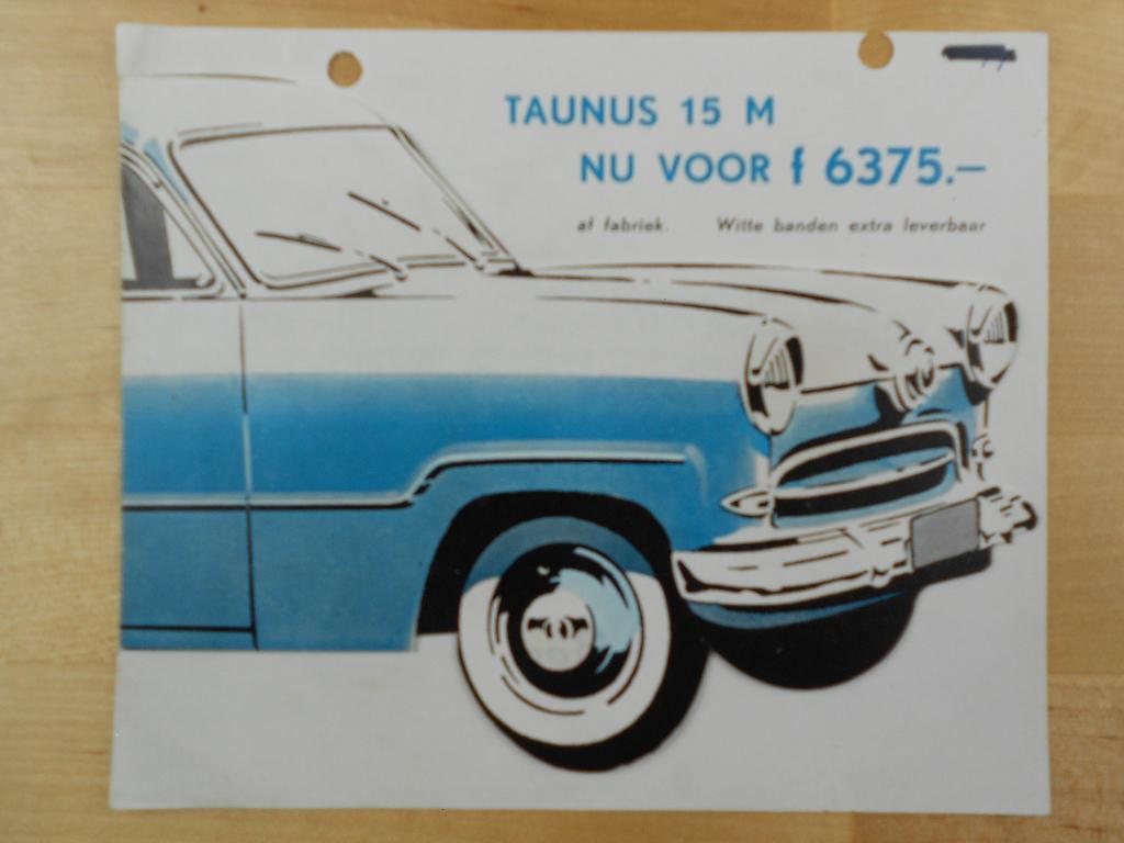 Ford 15M Brochure 1957 12MX 15M Combi, Ford, Ophalen of Verzenden, Zo goed als nieuw, Ford