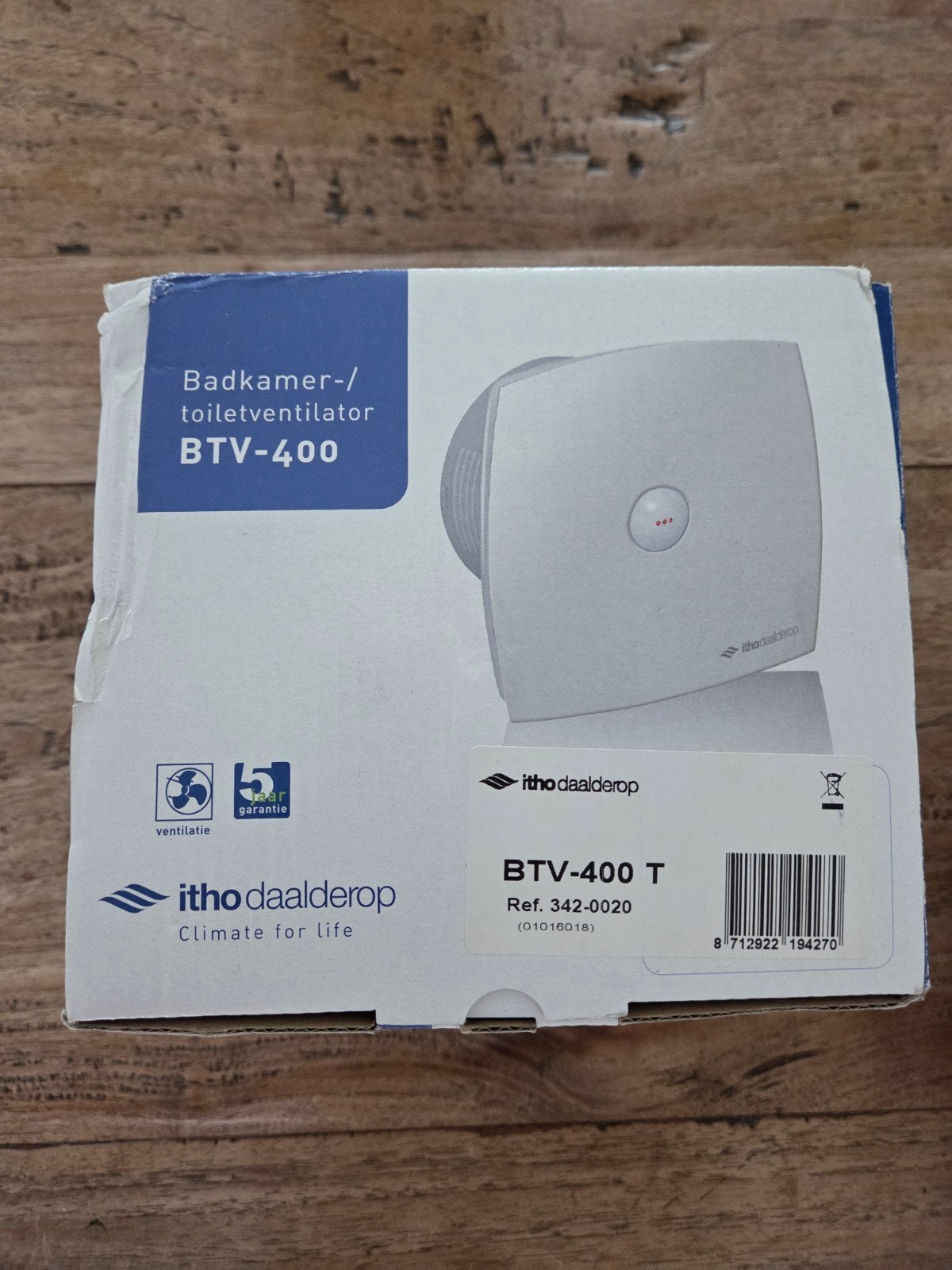itho daalderop badkamer/toilet ventilator, Ophalen of Verzenden, Nieuw, Ventilator