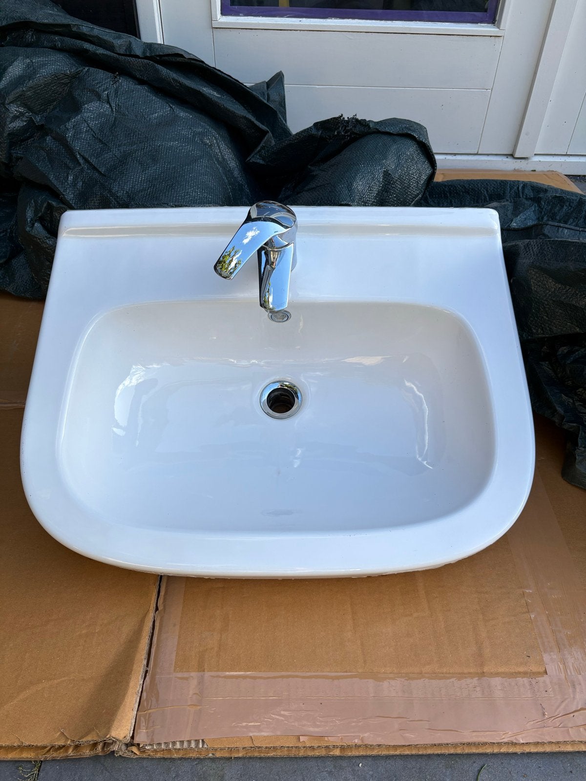 Wastafel van Sphinx met Grohe kraan, Ophalen, Zo goed als nieuw, Chroom, Wastafel