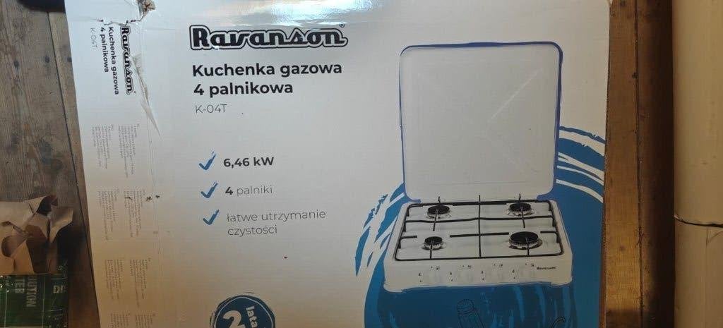 Ravanson K-04T 4-pits Gasstel Wit met Deksel | NIEUW, Minder dan 85 cm, Zo goed als nieuw, Gas, 4 kookzones