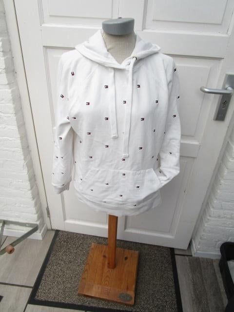 Tommy Hilfiger dames hoodie/mutstrui, maat XS, valt als L, Ophalen, Wit, Maat 42/44 (L), Nieuw