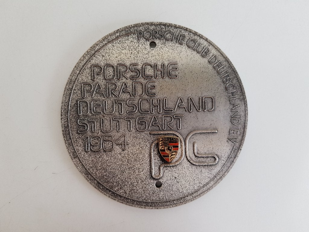 Originele Porsche Parade Deutschland Stuttgart 1984 Plakette, Ophalen of Verzenden, Gebruikt, Auto's