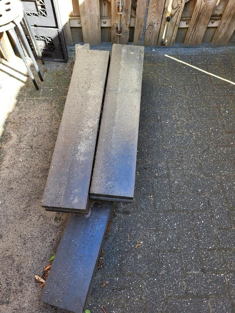 Straatbanden, klinkers en stoeptegels antraciet, Tuin en Terras, Gebruikt, Klinkers, Ophalen of Verzenden, 10 m² of meer