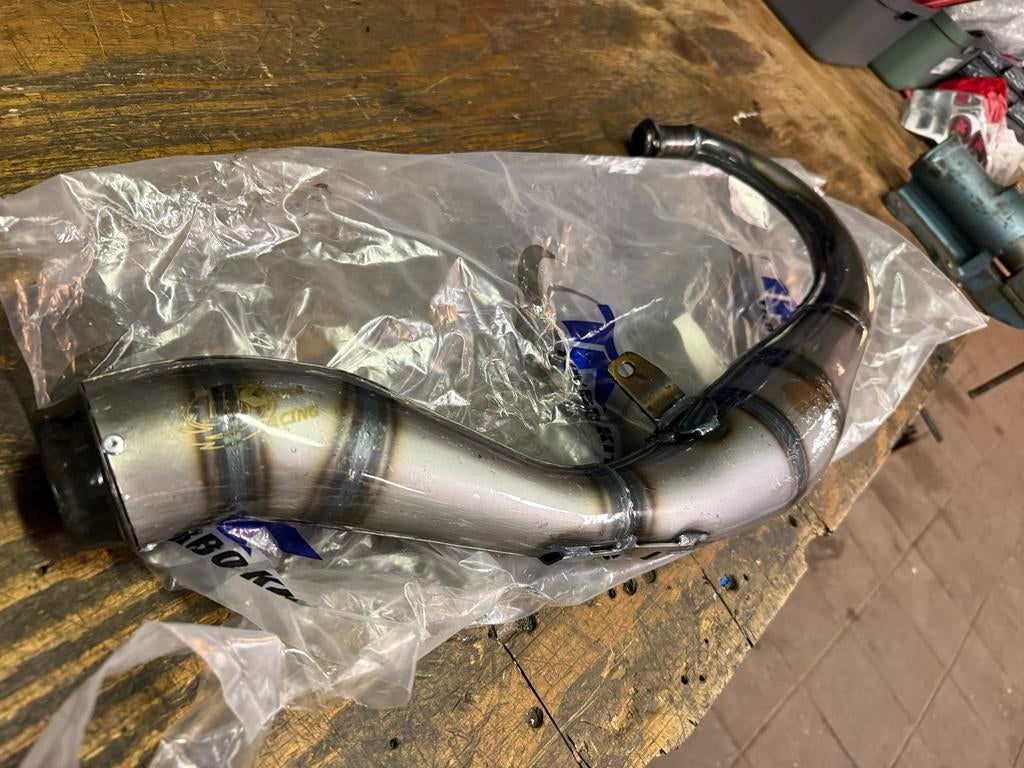 Nieuwe Turbokit GP uitlaat voor Derbi 50cc - Gelakt, Derbi, Derbi, Nieuw, Uitlaat