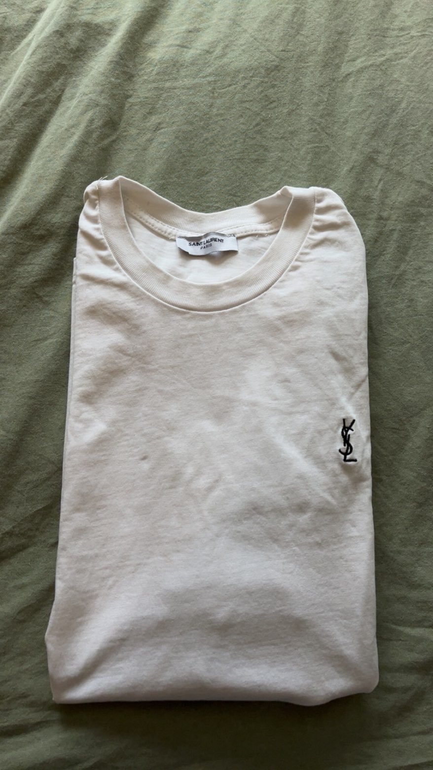 Yves Saint Laurent t-shirt, Ophalen of Verzenden, Zo goed als nieuw, Maat 48/50 (M), Wit